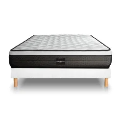 Ensemble Ressorts ensachés et mémoire de forme de confort Equilibré avec sommier tapissier