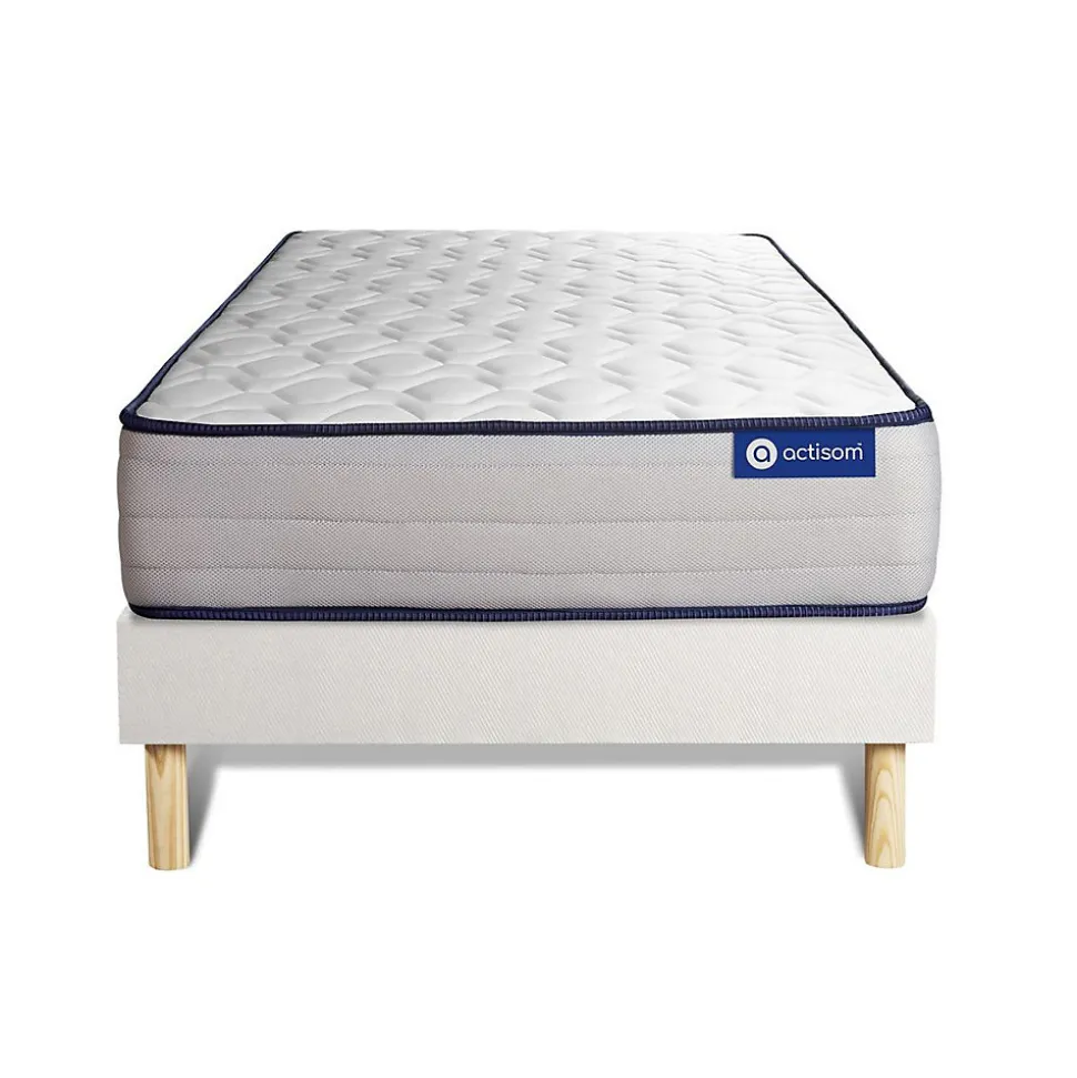 Ensemble Ressorts ensachés et mémoire de forme de confort Ferme avec sommier kit