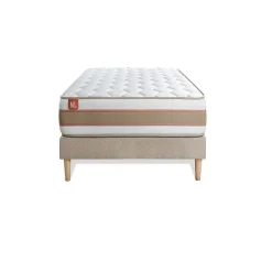 Ensemble Ressorts ensachés et mémoire de forme de confort Equilibré avec sommier tapissier