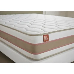 Ensemble Ressorts ensachés et mémoire de forme de confort Equilibré avec sommier tapissier