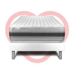 Ensemble Ressorts ensachés et mémoire de forme de confort Equilibré avec sommier tapissier