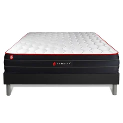 Ensemble Ressorts ensachés et mémoire de forme de confort Equilibré avec sommier kit