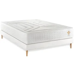 Ensemble Ressorts ensachés et mémoire de forme de confort Ferme avec sommier tapissier