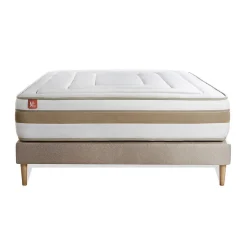 Ensemble Ressorts ensachés et mémoire de forme de confort Equilibré avec sommier kit