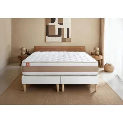Ensemble Ressorts ensachés et mémoire de forme de confort Equilibré avec sommier tapissier