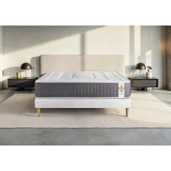 Ensemble Ressorts ensachés et mémoire de forme de confort Ferme avec sommier tapissier