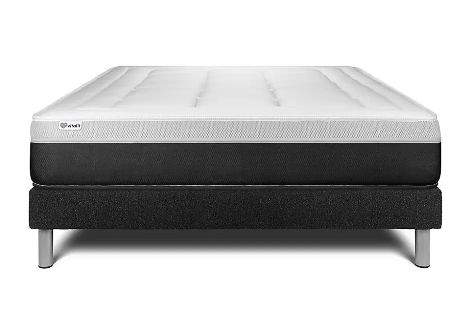 Ensemble Ressorts ensachés et mémoire de forme de confort Ferme avec sommier kit