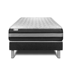 Ensemble Ressorts ensachés et mémoire de forme de confort Ferme avec sommier tapissier