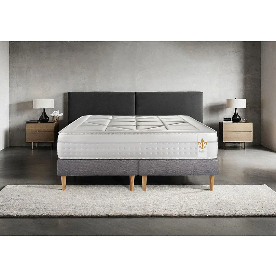 Ensemble Ressorts ensachés et mémoire de forme de confort Equilibré avec sommier tapissier