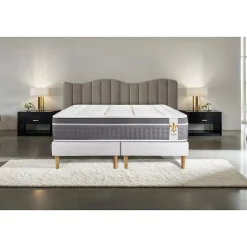 Ensemble Ressorts ensachés et mémoire de forme de confort Equilibré avec sommier tapissier