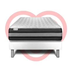 Ensemble Ressorts ensachés et mémoire de forme de confort Ferme avec sommier kit