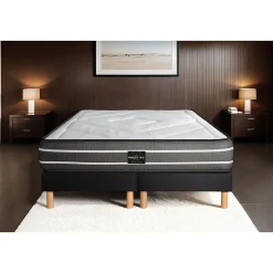 Ensemble Ressorts ensachés et mémoire de forme de confort Ferme avec sommier tapissier