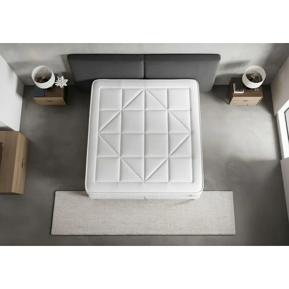 Ensemble Ressorts ensachés et mémoire de forme de confort Equilibré avec sommier tapissier