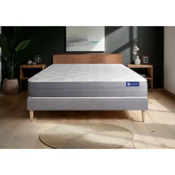 Ensemble Ressorts ensachés et mémoire de forme de confort Mi-ferme avec sommier kit