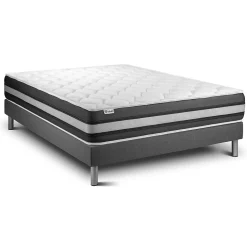 Ensemble Ressorts ensachés et mémoire de forme de confort Ferme avec sommier tapissier
