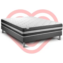 Ensemble Ressorts ensachés et mémoire de forme de confort Ferme avec sommier tapissier