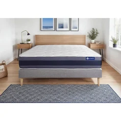 Ensemble Ressorts ensachés et mémoire de forme de confort Equilibré avec sommier kit
