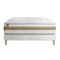 Ensemble Ressorts ensachés et mémoire de forme de confort Equilibré avec sommier tapissier