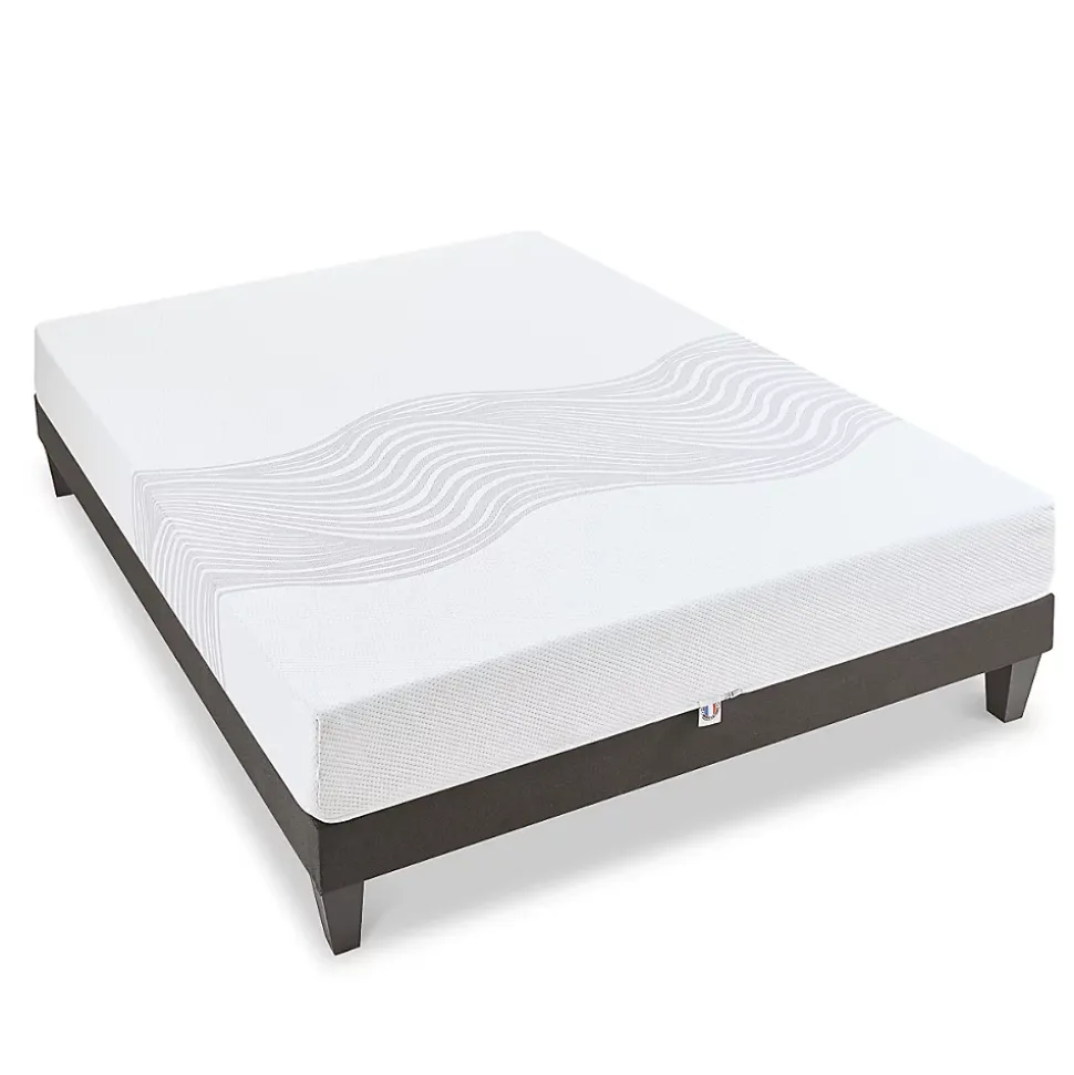 Ensemble Sensitive 180x200 cm Matelas Mousse + Sommier Bois