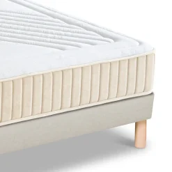 Ensemble Symphonie 2.0 140x190 cm Matelas Mousse + Sommier Bois