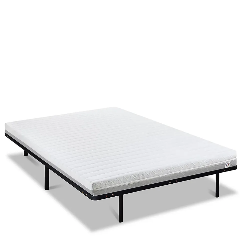 Ensemble Venus 90x190 cm Matelas Mousse + Sommier Métal