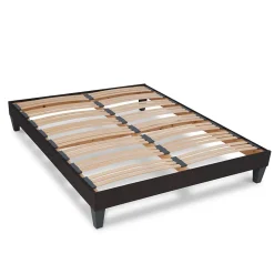 Ensemble Vosges 160x200 cm Matelas Mousse Haute Densité + Sommier Bois