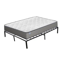 Ensemble 140x190 cm Matelas à ressorts + cadre de lit en métal de, Epaisseur du Matelas 20cm