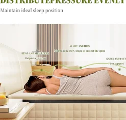 Ensemble 140x190 cm Matelas en mousse de 22 cm d'épaisseur + cadre de lit en métal