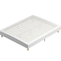 Ensemble 140x190cm Matelas à ressorts+ Lit Sommier Tapissier Déco, Epaisseur du Matelas 30cm