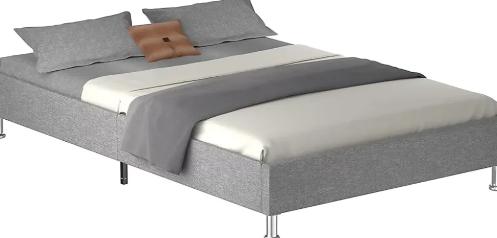 Ensemble 140x190cm Matelas à ressorts + Cadre de lit Plateforme Capitonné , Epaisseur du Matelas 30cm
