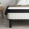 Ensemble 90x200cm matelas-châssis, matelas à ressorts ensachés et haute résilience + cadre de lit en fer robuste, comprenant 6