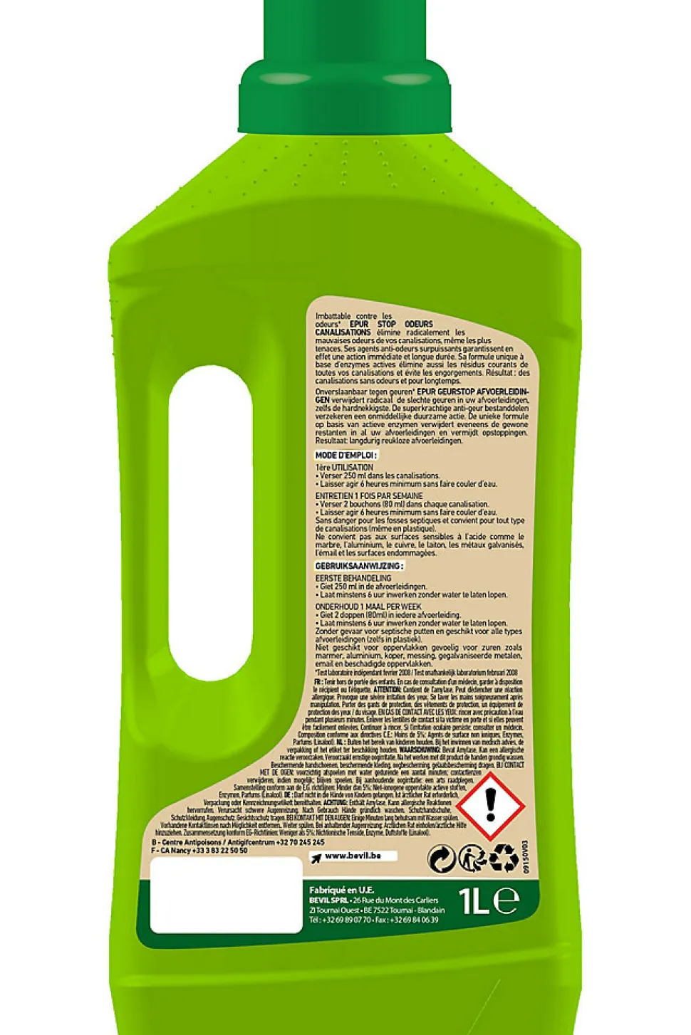 Entretien bio-gel stop odeurs canalisations Epur 1L