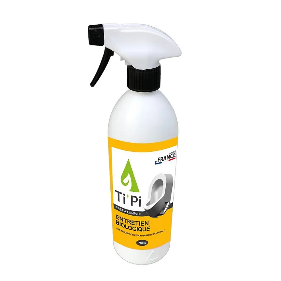 Entretien biologique Ti'Pi pour urinoir sans eau 750ml - Produit 2 en 1 - Nettoyant et détartrant