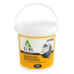Entretien biologique Ti'Pi pour urinoir sans eau en pot de 175 lingettes - Produit 2 en 1 - Nettoyant et détartrant