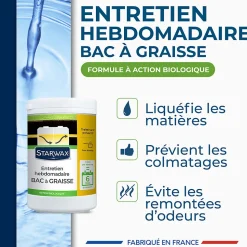 Entretien hebdomadaire bac à graisses 750g, Starwax