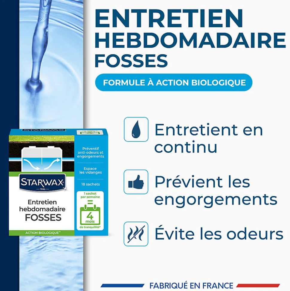 Entretien hebdomadaire fosses Starwax
