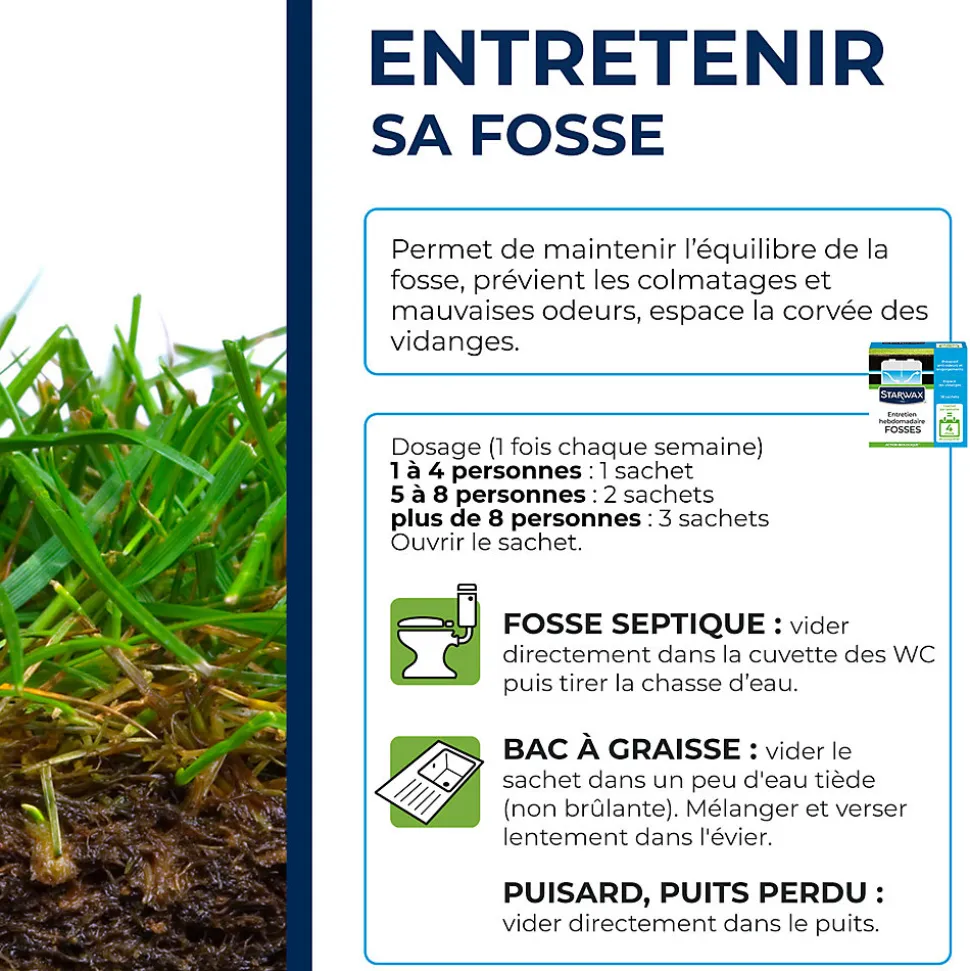 Entretien hebdomadaire fosses Starwax