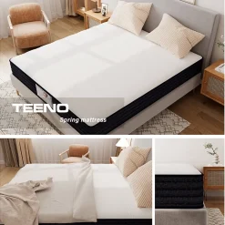 Epaisseur 22 cm matelas à ressorts + cadre de lit en métal 140x190 cm