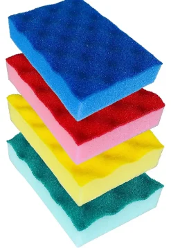 Eponge synthétique double face récurante SCRUBB méthode HACCP.- LOT DE 4