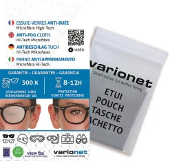 Essuire-verres anti-buée microfibre high-tech Varionet