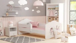 FALA lit d'enfant avec balustrade 140x70 Fille avec licorne