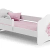 FALA lit d'enfant avec barreau 160x80 Princesse en couronne