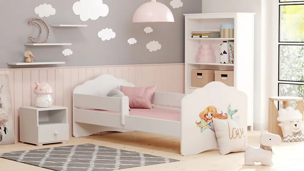 FALA lit enfant avec barreau 160x80 Mermaid