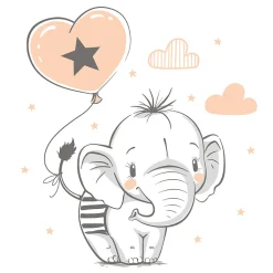 FALA lit enfant avec barreau 160x80 Eléphant