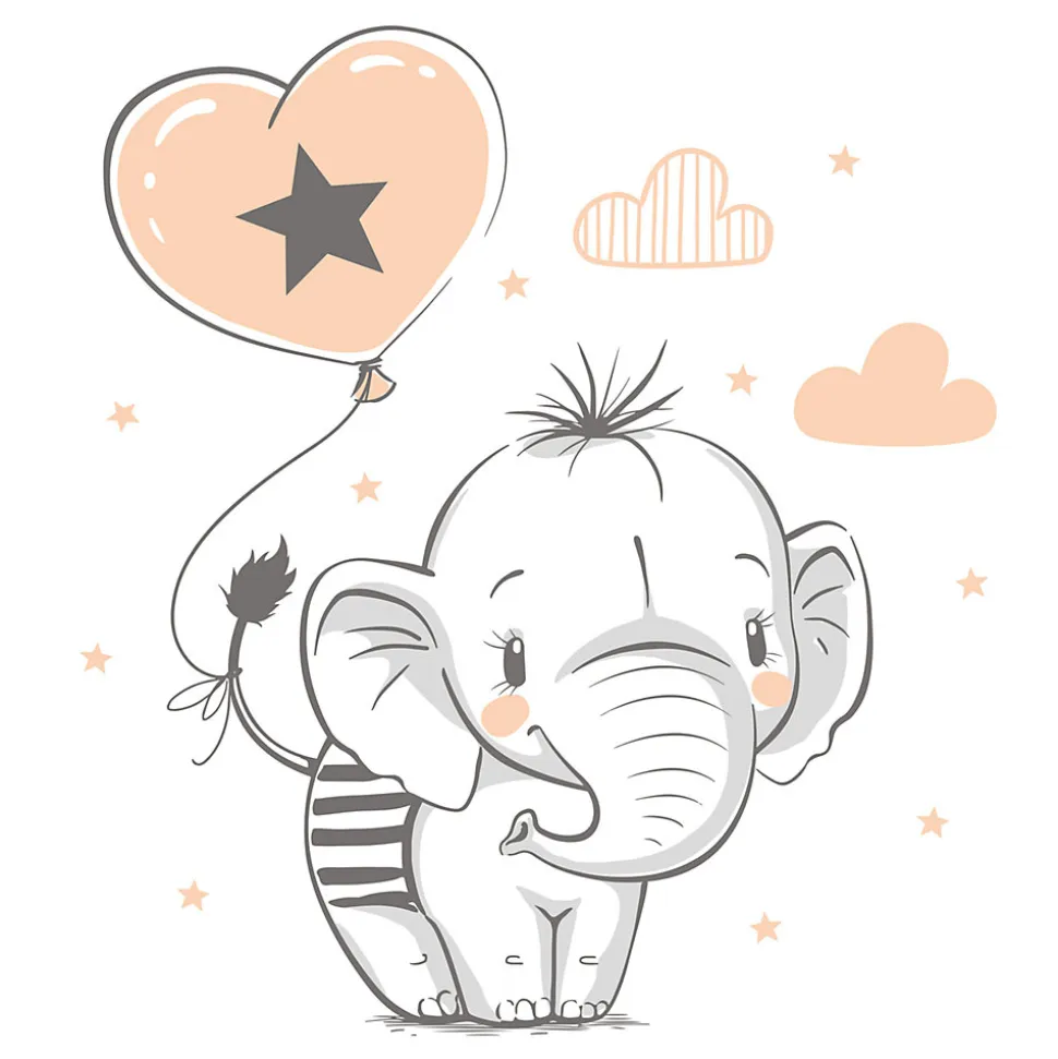 FALA lit enfant avec barreau 160x80 Eléphant