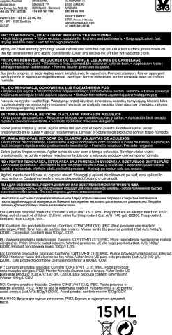 Feutre rénovation joint de carrelage Grout pen V33 blanc mat 15ml