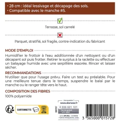 Frottoir pour terrasses et sols carrelés Starwax L.7,5 x H. 8 x P.27.5 cm