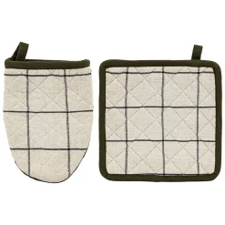 Gant manique Helu noir beige H20cm - Atmosphera