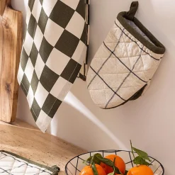 Gant manique Helu noir beige H20cm - Atmosphera