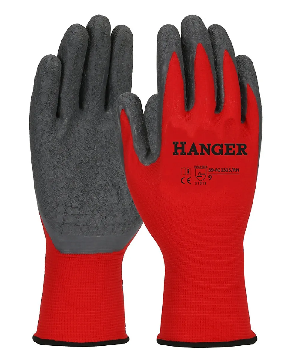 Gants de travail H-Dex enduit latex T 08 en paire de 3 - HANGER - 300011